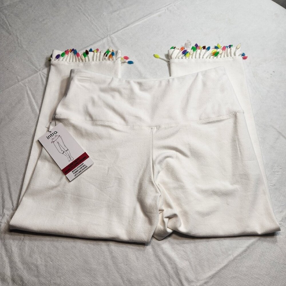 Intro Love The Fit Womens Size S P Capri Leggings  White pull on Stretch --19 - Picture 5 of 9